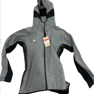 Nike Women’s Gray and Black Zip-Up Hoodie